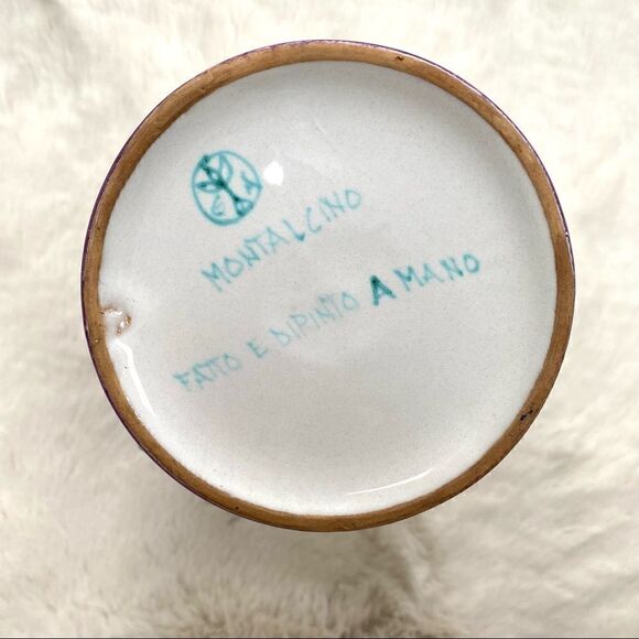 Italian Ceramic Utensil Holder Crock Handmade Rustic Farmhouse Style - Picture 2 of 9